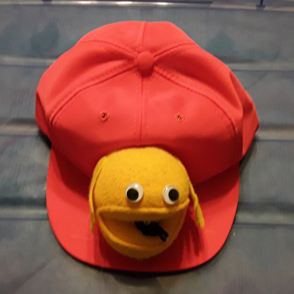 Vintage Rare Pac Man Hat W/ Yellow Ghost